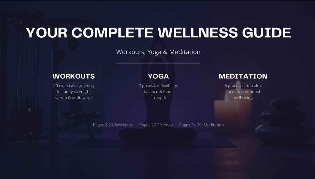 Complete Workout Yoga Guide: Your Ultimate Resource for Fitness, Yoga & Meditation