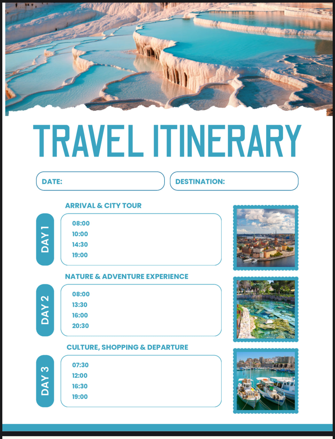 Travel itinerary 