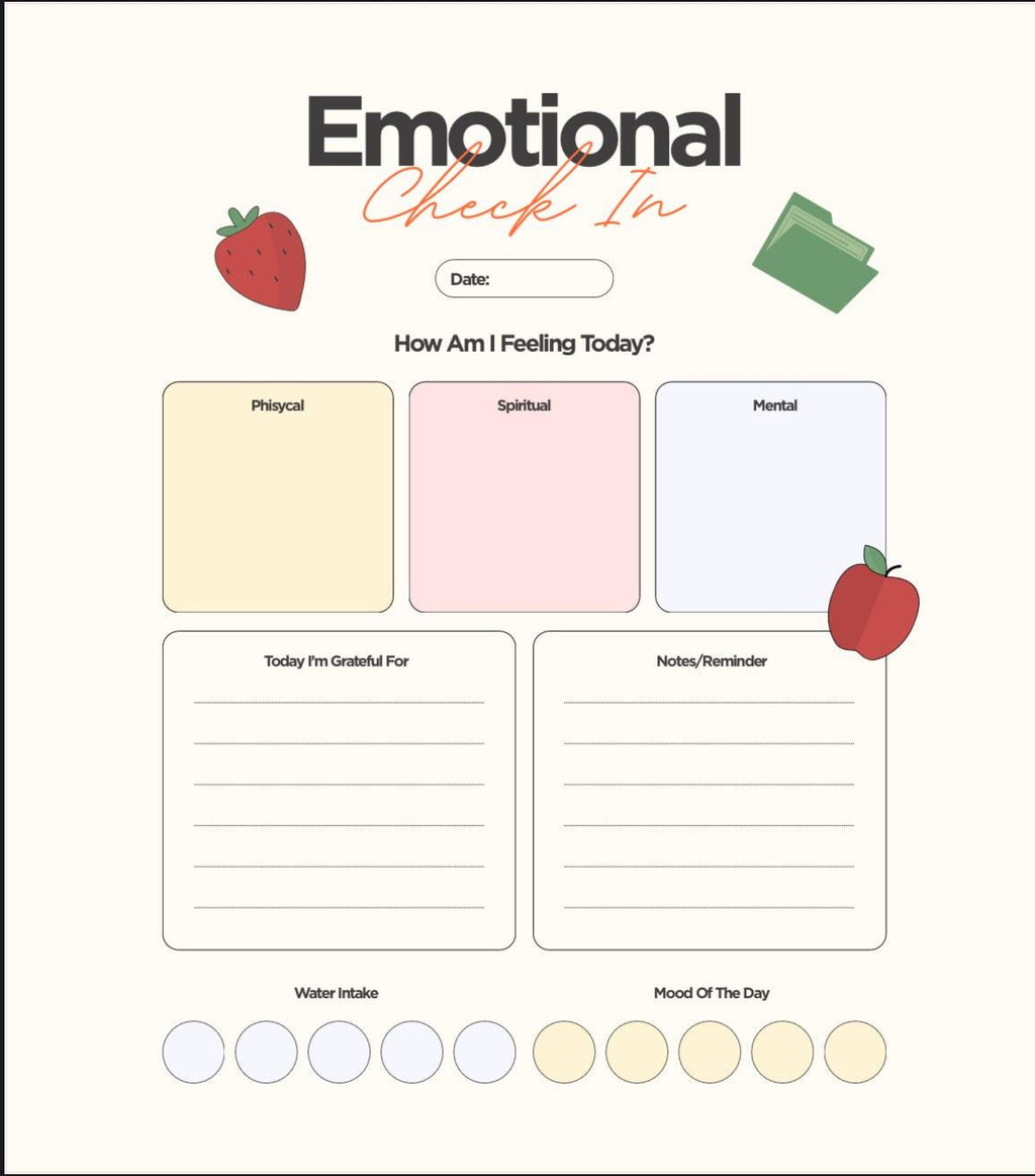 Emotional check In worksheet 