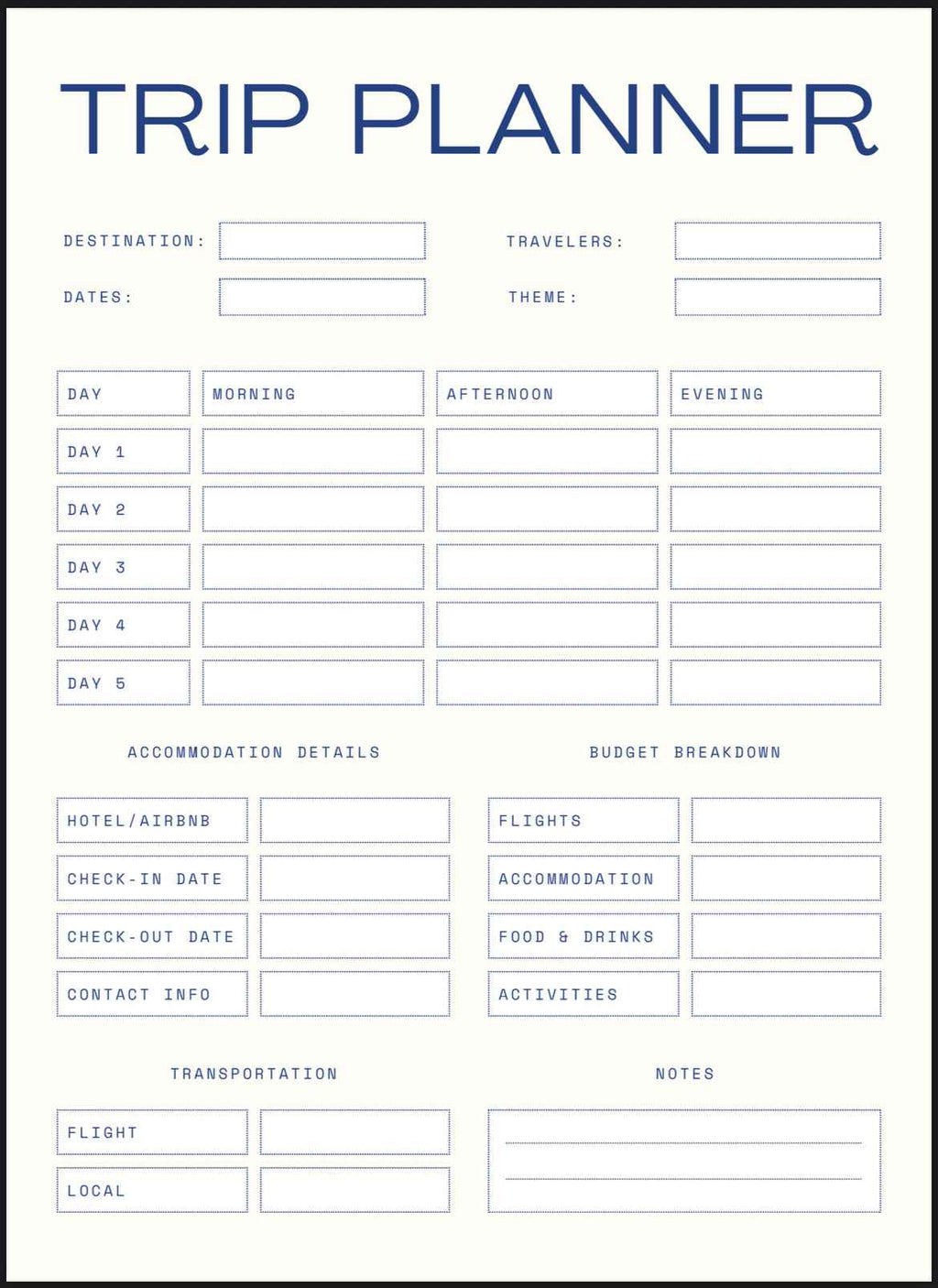 The Ultimate Travel Planner