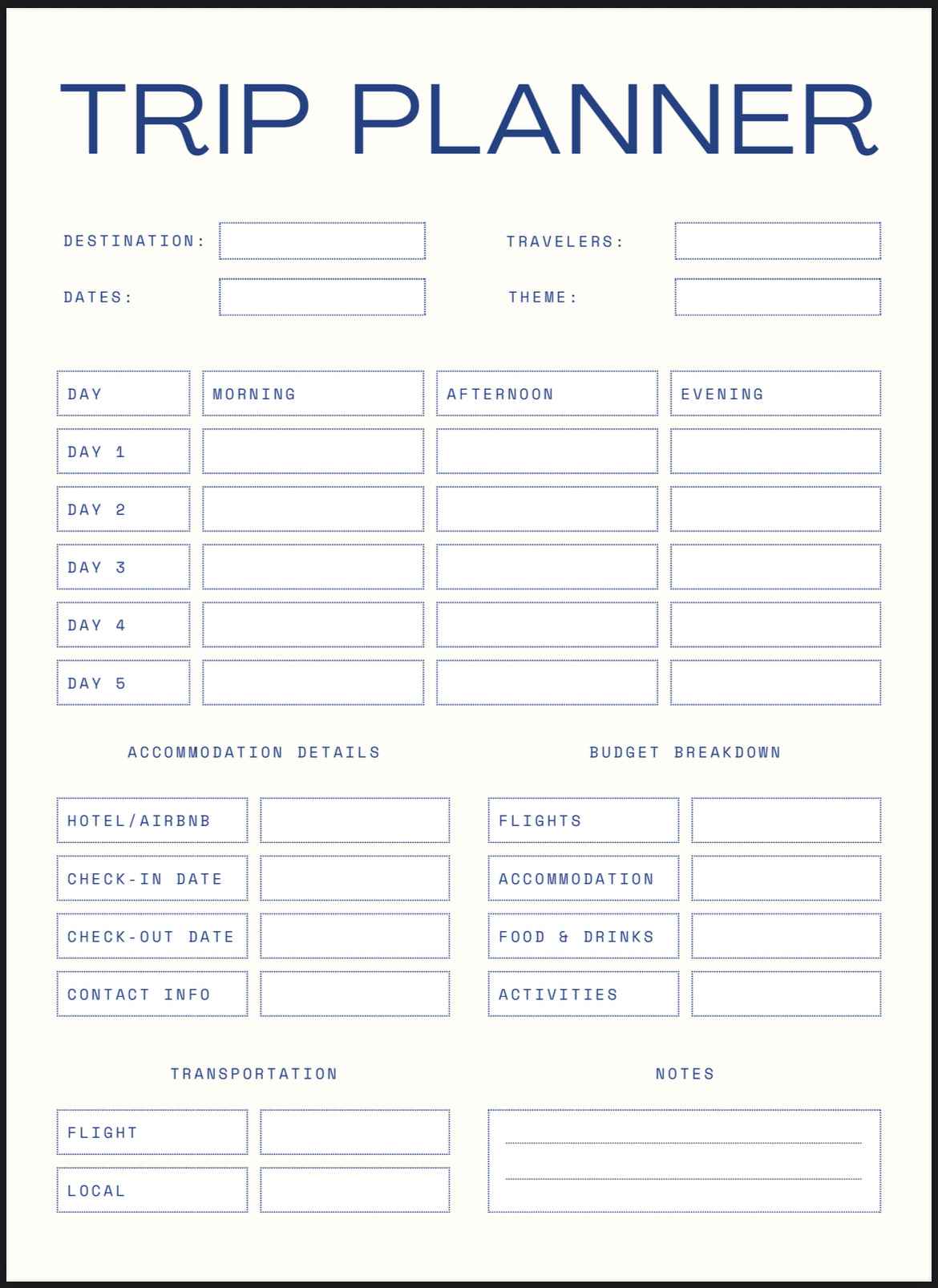 The Ultimate Travel Planner